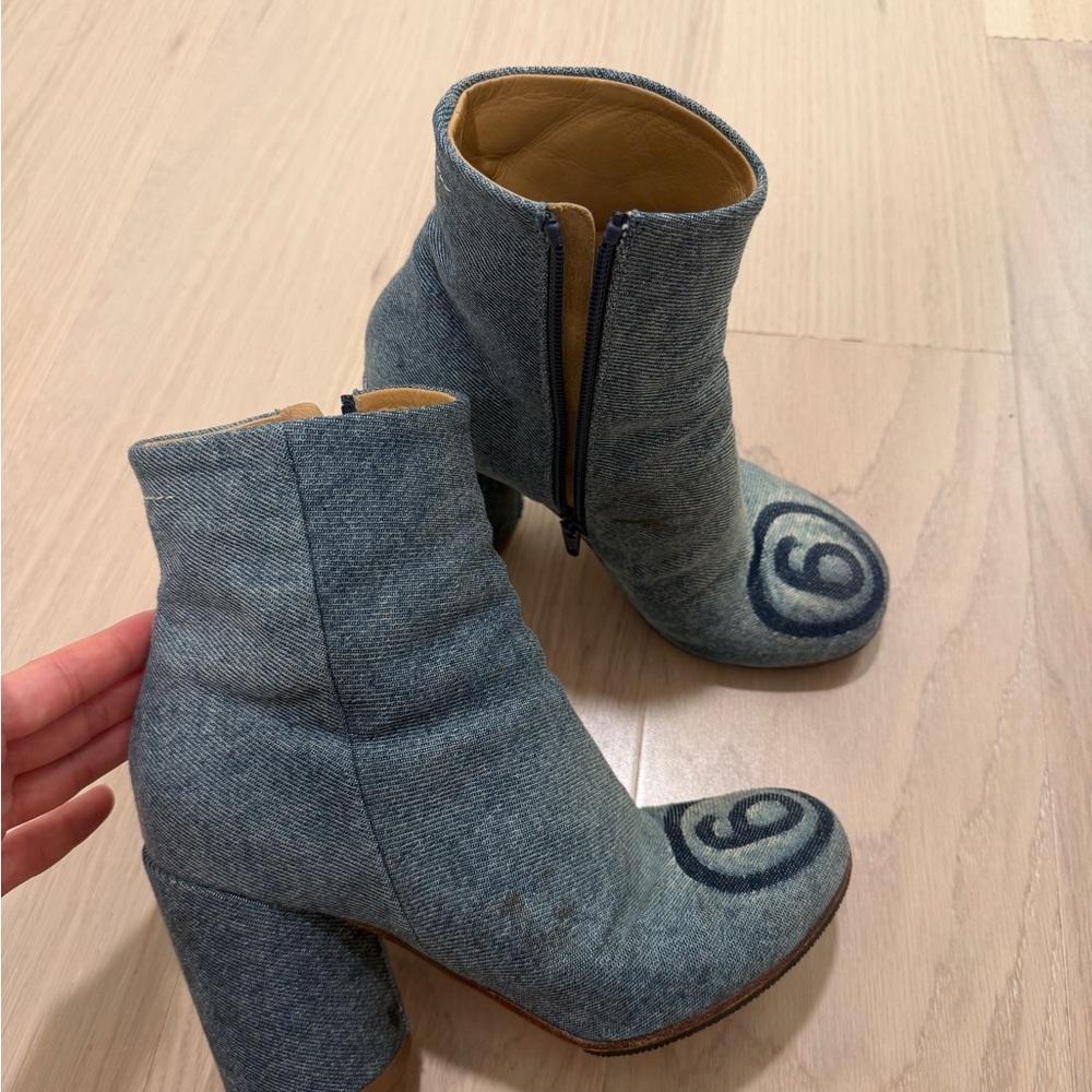 MM6 Margiela Blue Denim Ankle Boots / SUPER Rare Item🤍🌟 - Picture 2 of 4